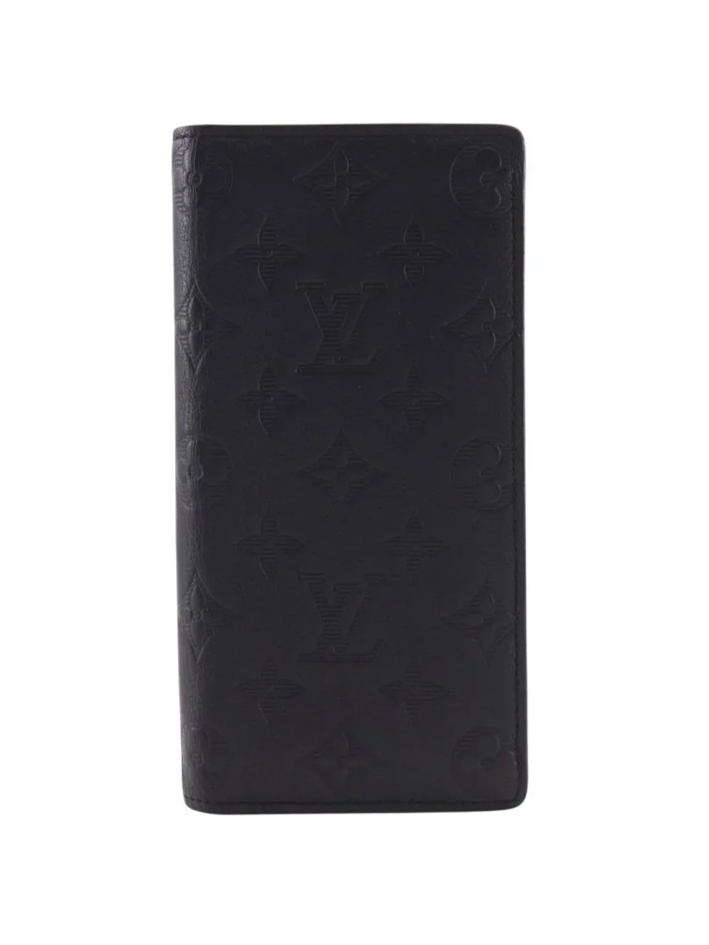 Louis Vuitton Portefeuille Brazza Monogram Shadow Leather Black Wallet